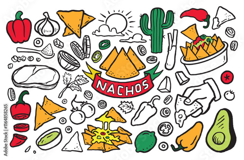 Beef nachos, mexican food