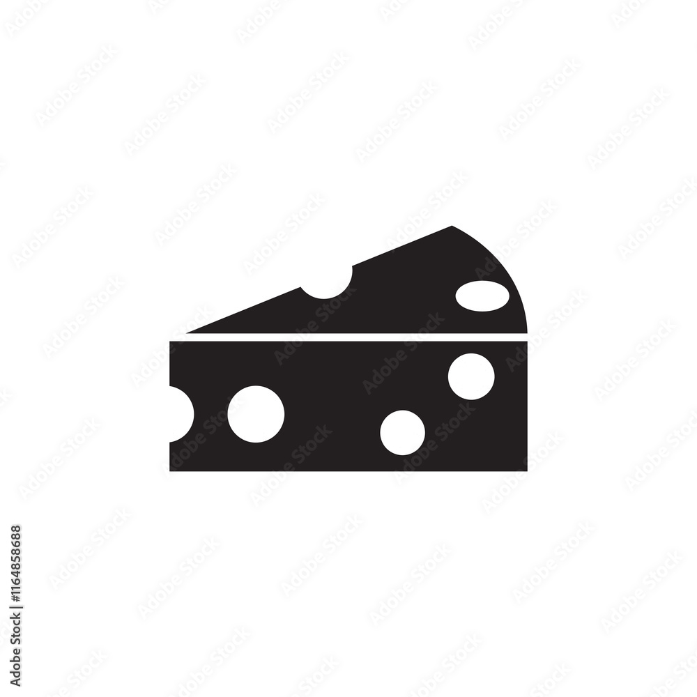 Cheese vector flat black trendy style illustration for web and app..eps Cheese vector flat black trendy style illustration for web and app..eps