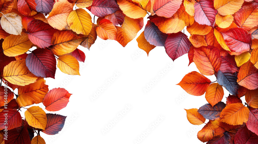 autumn leaves frame isolated on white background autumn leaves frame isolated on white background
