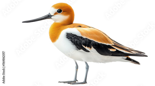 great crested grebe isolated on white background