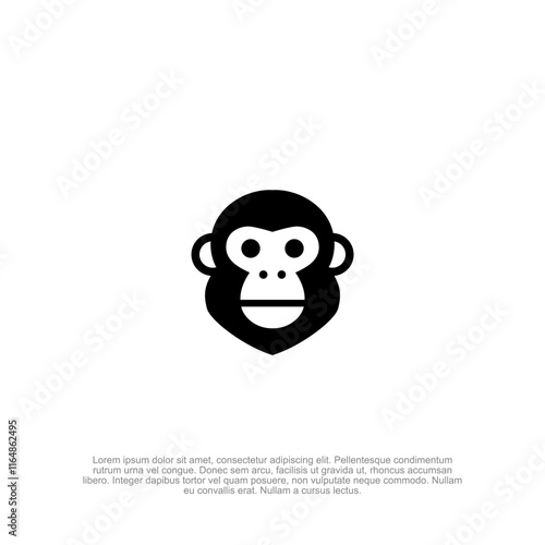 Playful and bold monkey apes head logo, blending charm and energy for a dynamic brand identity