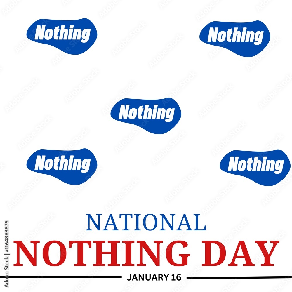Fototapeta premium National Nothing Day. January 16. illustration vector 