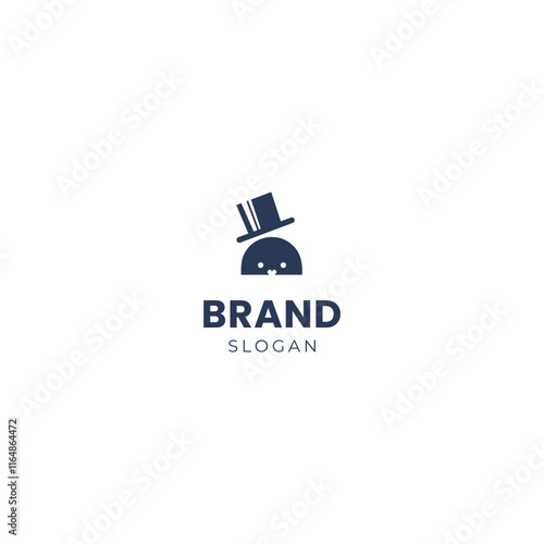 abstract combination logo of a hamster and a cowboy hat