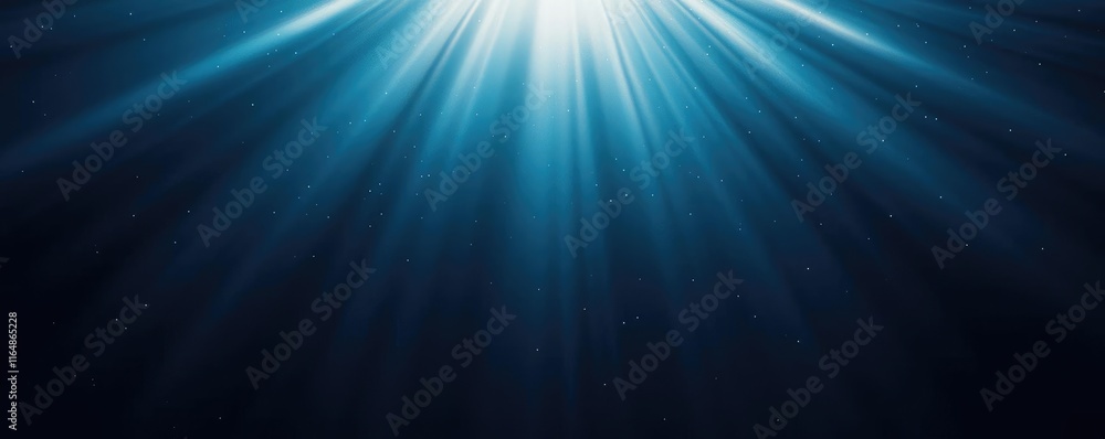 Obraz premium Cosmic abstract background concept. Stunning underwater light rays creating a tranquil and serene atmosphere.
