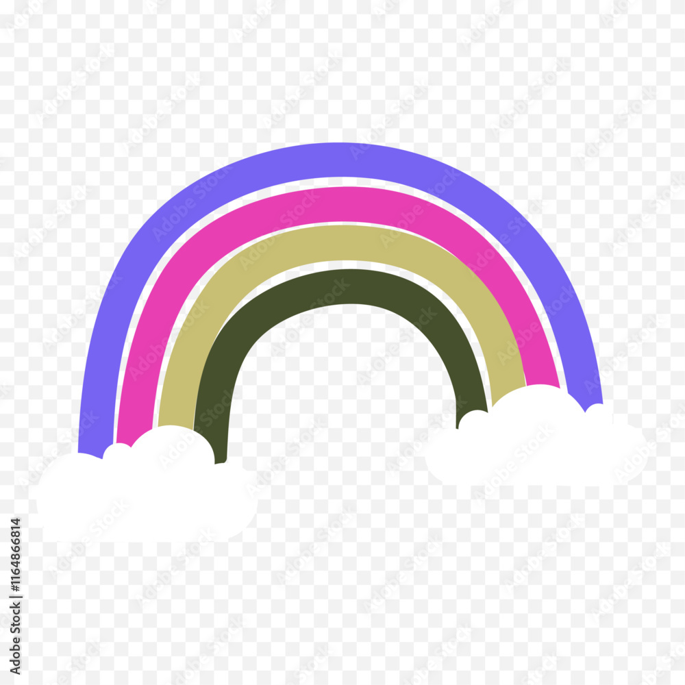 Hand drawn rainbow element. Boho rainbow hand drawn illustration Hand drawn rainbow element. Boho rainbow hand drawn illustration