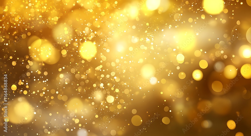 Golden Sparkle: An abstract composition of shimmering, out-of-focus golden light, evoking a sense of warmth, celebration, and ethereal beauty.