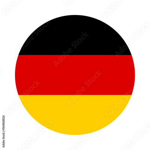 Round German flag icon