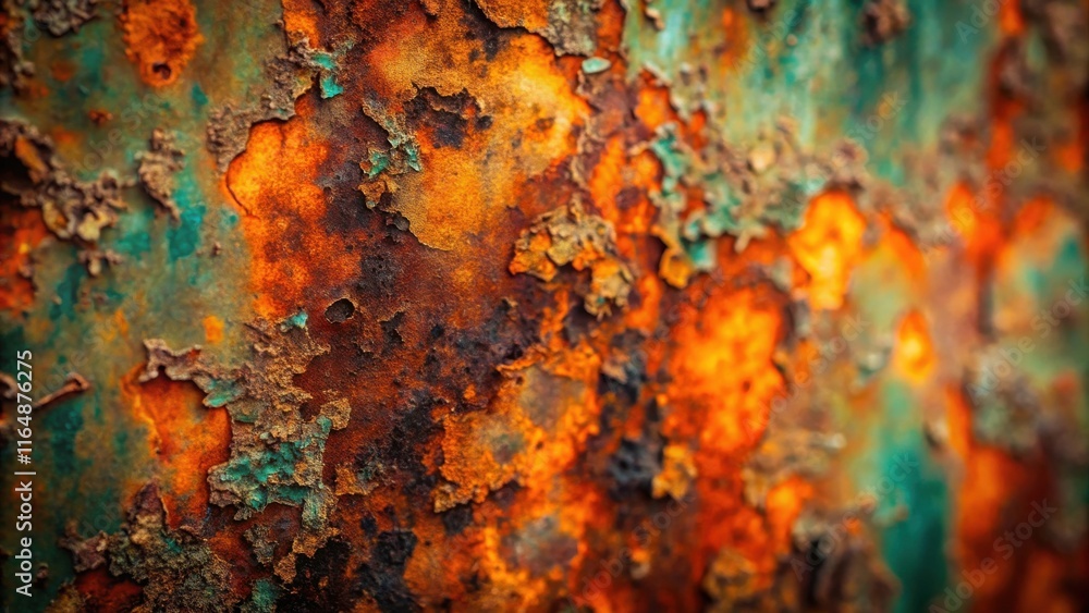 Intricate Textured Surface of Oxidized Metal with Flaking Paint Intricate Textured Surface of Oxidized Metal with Flaking Paint