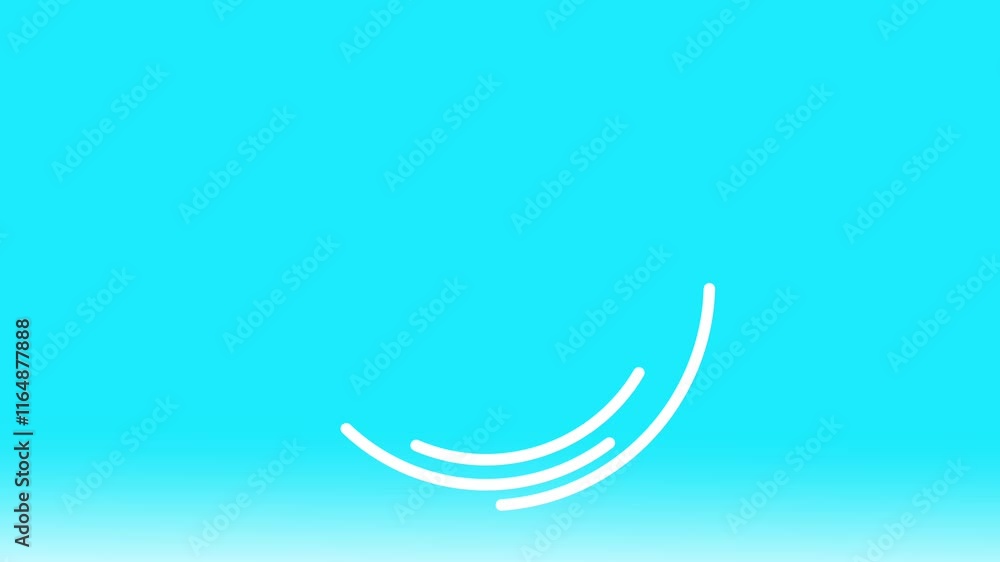 Animation of minimalist design featuring smooth, curved lines against a bright blue background, perfect for modern and stylish visual compositions Animation of minimalist design featuring smooth, curved lines against a bright blue background, perfect for modern and stylish visual compositions