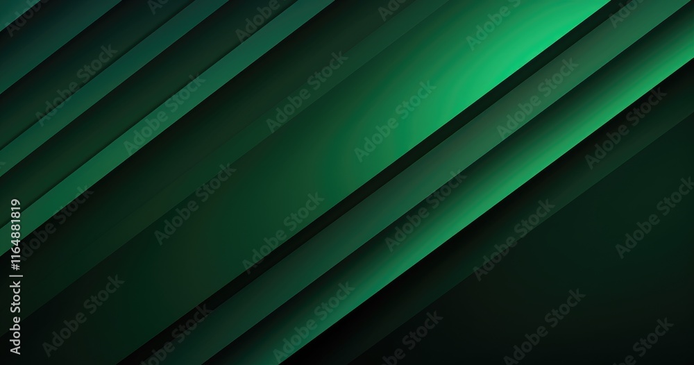 Obraz premium Abstract green diagonal lines creating a modern and dynamic visual effect.