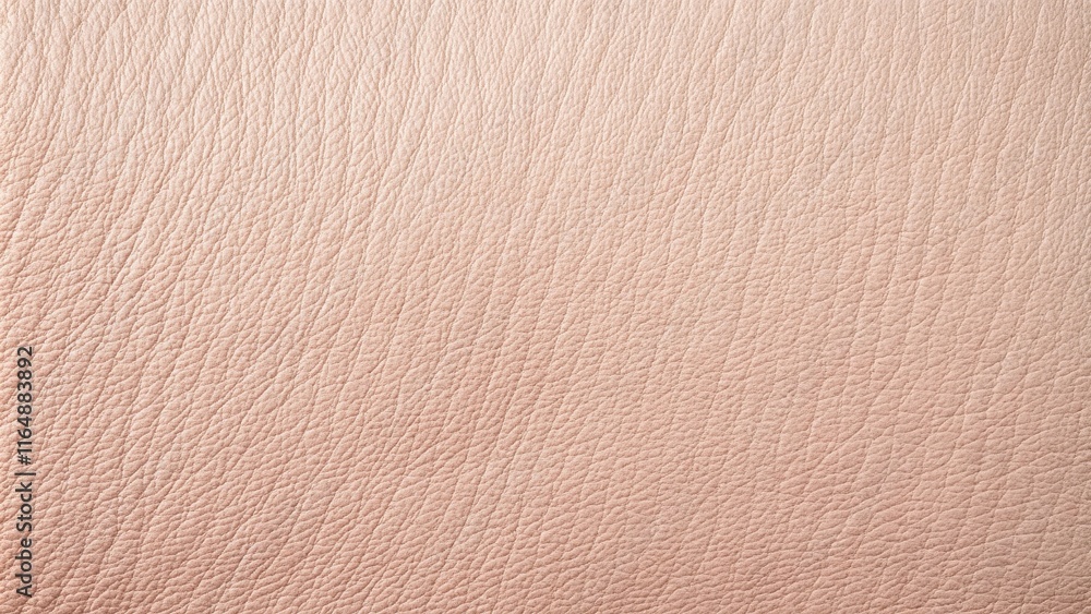 Fototapeta premium High-resolution close-up of a pale pink leather texture showing subtle grain and a soft, even tone.