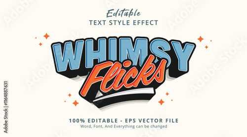 Whimsy Flicks Editable Text Effect