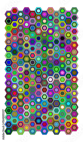 abstract background with geometric tessellations in random colors