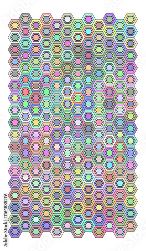 abstract background vector with colorful hexagonal tessellations