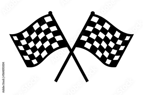 racing flag isolated on white
