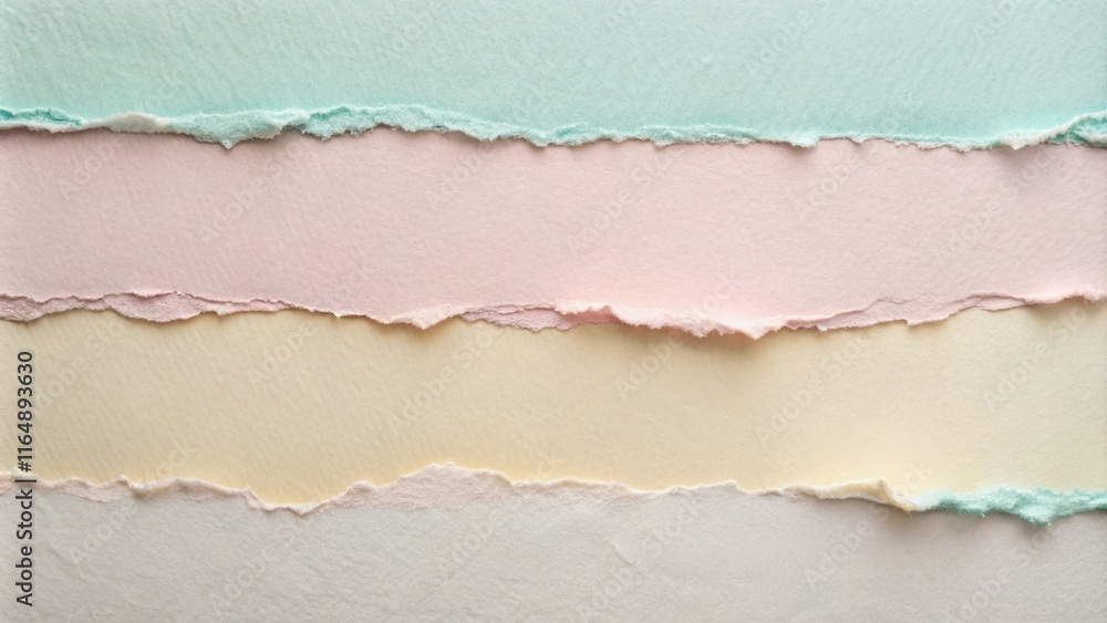 Fototapeta premium Pastel Torn Paper Texture Background Abstract Design Element for Art and Craft Projects