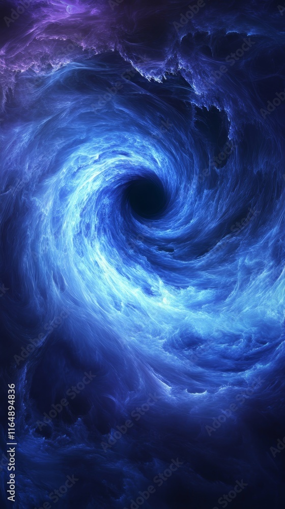 3D illustration of black hole in the space 3D illustration of black hole in the space
