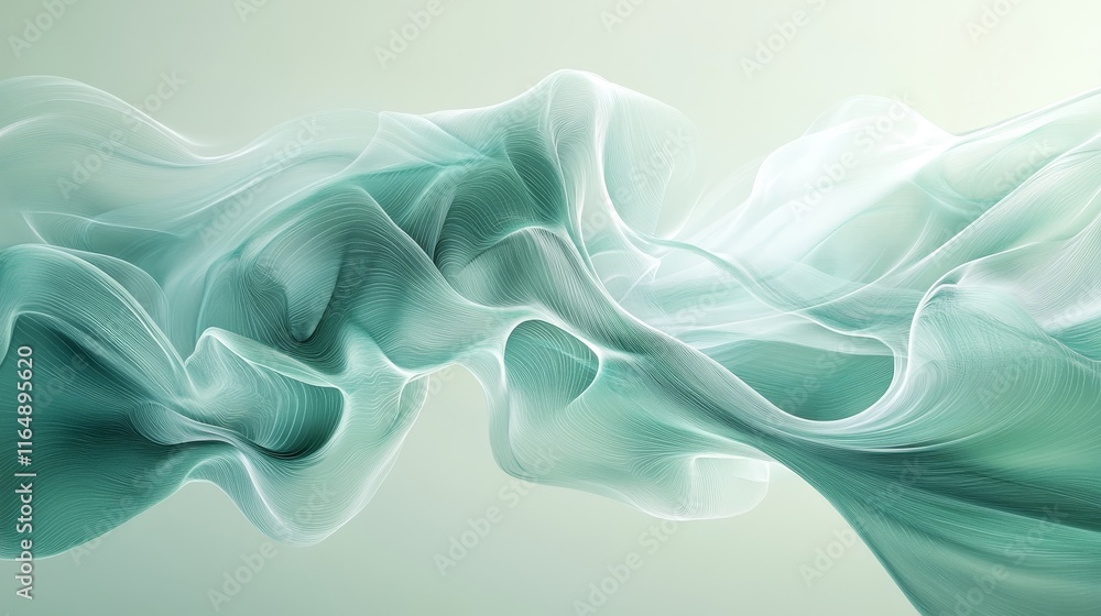 Obraz premium movement creating swirling, soft abstract waves. Generative AI