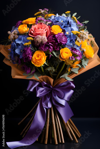 Enchanting Bouquet of Dazzling FH Flowers: A Symphony of Varied Colors photo