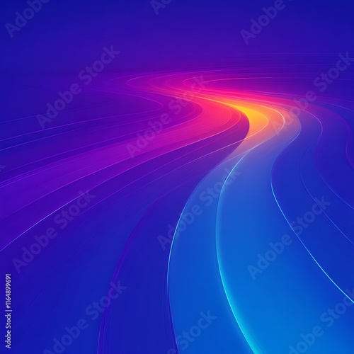 Abstract Colorful Swirling Lines Background Design