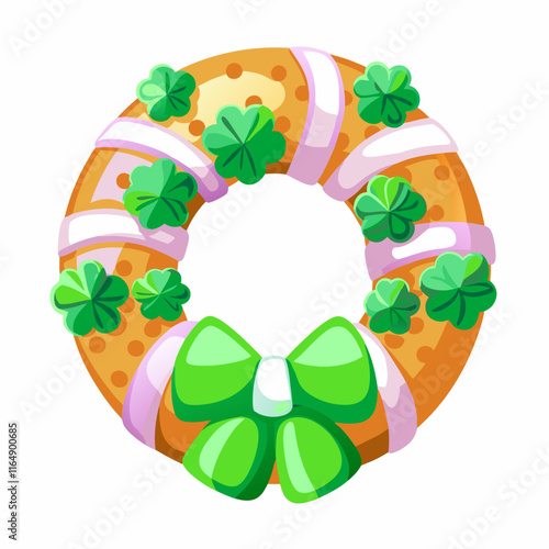 St. Patrick's day celebration festive donut bakery sweet treat colorful playful concept of joy