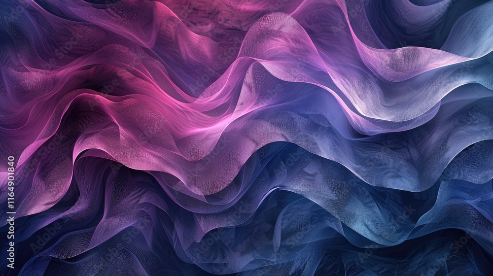 Fototapeta premium Abstract waves of color blend seamlessly, creating a soothing and dynamic visual experience.