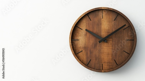 Wallpaper Mural A Simple Wooden Wall Clock Shows The Time Torontodigital.ca