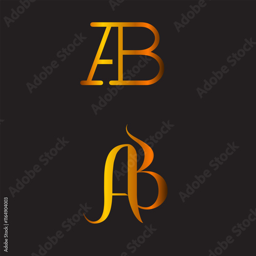  AB modern elegance and creative logo design .AB luxurious alphabet design . AB letter initial logo design. photo