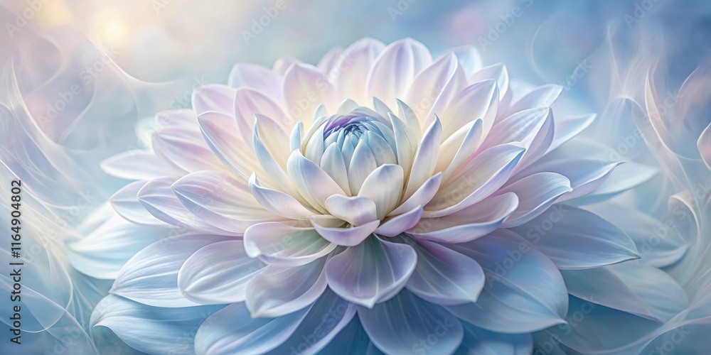 Fototapeta premium Serene Pastel Flower Blossom Delicate Petals and Soft Hues in a Dreamlike Setting