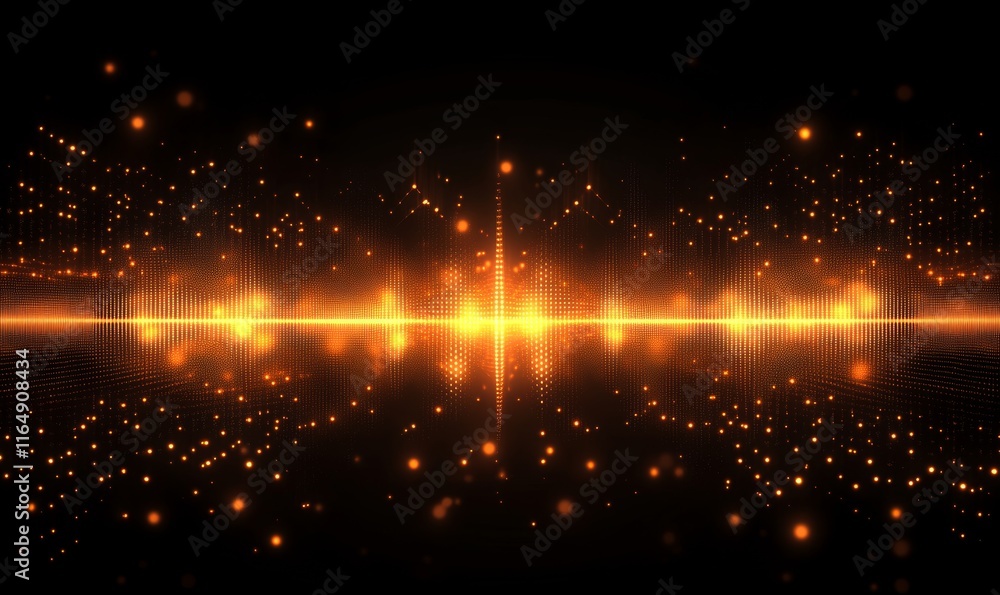 Fototapeta premium lights pulse and fade in a rhythmic abstract design. Generative AI