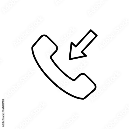 incoming call icon vector symbol isolated