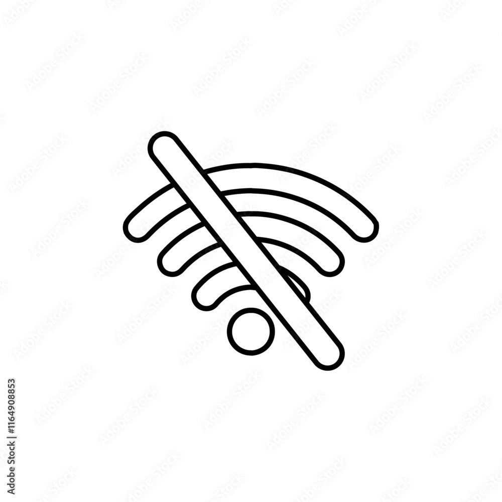 no wifi icon vector symbol isolated no wifi icon vector symbol isolated