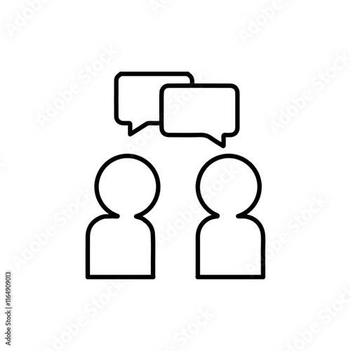 people talking icon vector symbol isolated