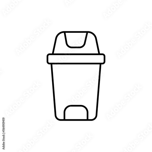 trash can icon vector symbol isolated