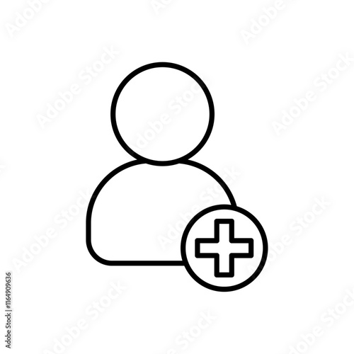 add user icon vector symbol isolated