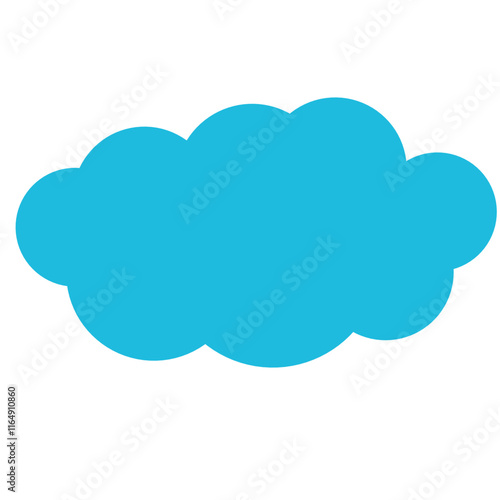 Blue cloud illustrations. Vector of cartoon clouds in flat design.Cloud.