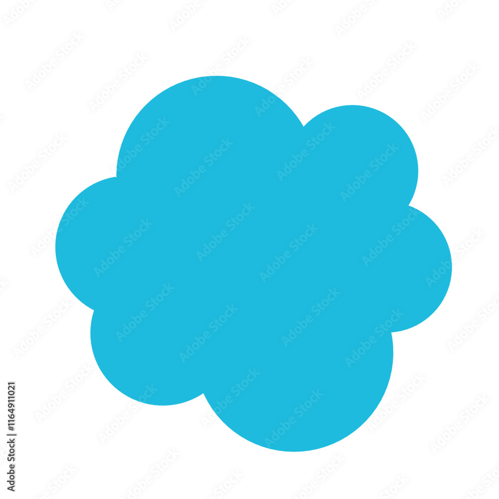 Blue cloud illustrations. Vector of cartoon clouds in flat design.Cloud. Blue cloud illustrations. Vector of cartoon clouds in flat design.Cloud.