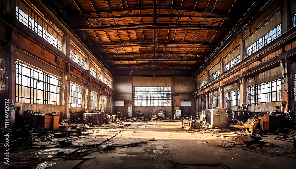 interior Abandoned Metal Workshop interior Abandoned Metal Workshop