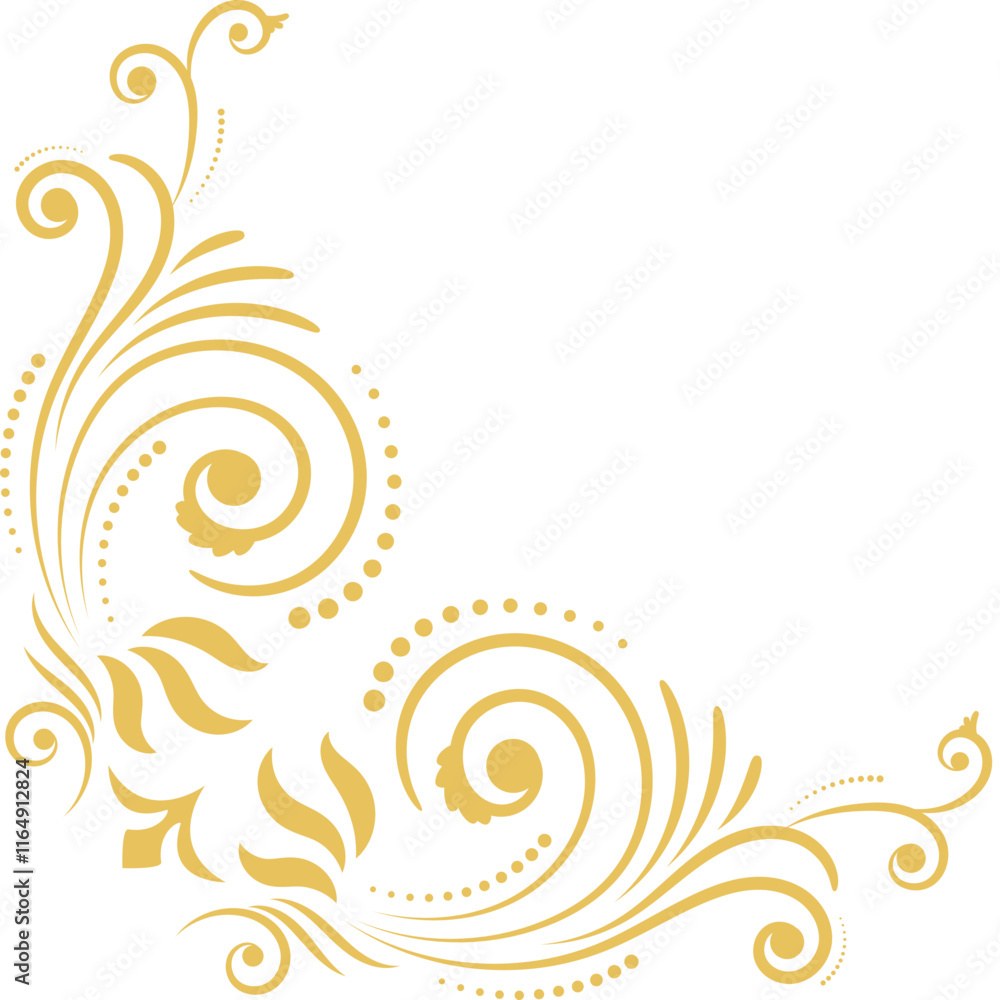 Gold Floral Ornate Corner Gold Floral Ornate Corner