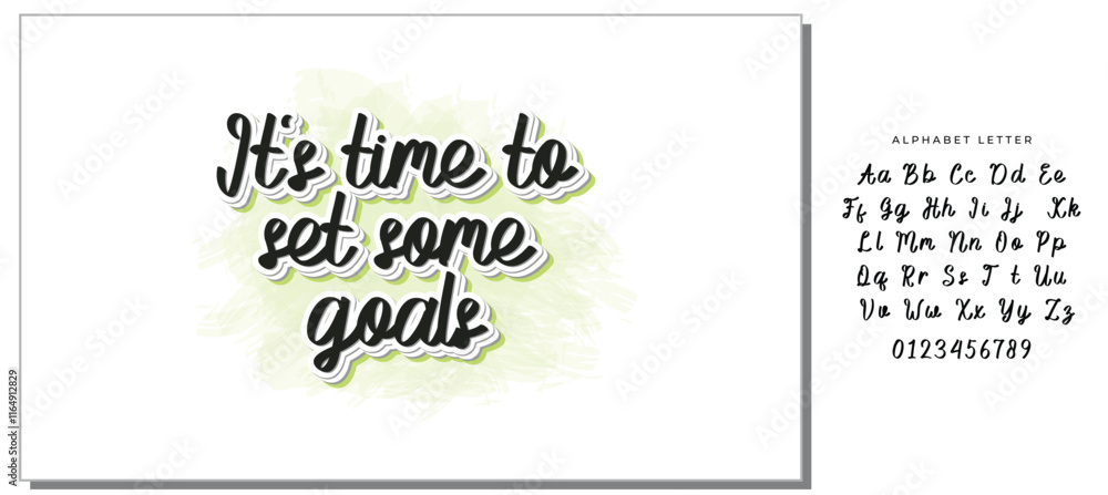 It's time to set some goals, Vector illustration isolated on white background. Concept of personal scheduling template. Hand Drawn typography / lettering design.Perfect for cover,poster,diary,planner. It's time to set some goals, Vector illustration isolated on white background. Concept of personal scheduling template. Hand Drawn typography / lettering design.Perfect for cover,poster,diary,planner.