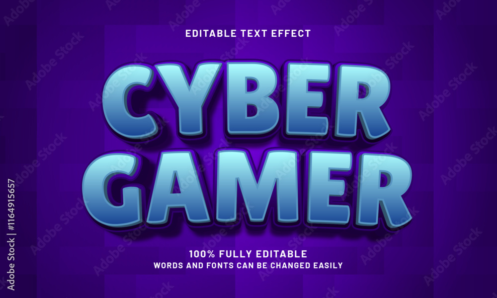 cyber gamer editable text effects with a robot and game theme cyber gamer editable text effects with a robot and game theme