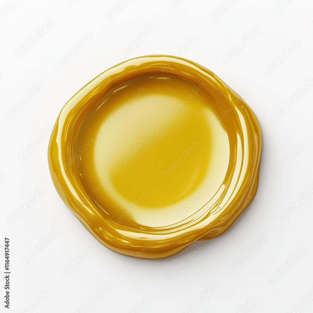 Vibrant Yellow Paint Circular Pool on White Background Perfect for Artistic Projects or Creative Design Applications Vibrant Yellow Paint Circular Pool on White Background Perfect for Artistic Projects or Creative Design Applications