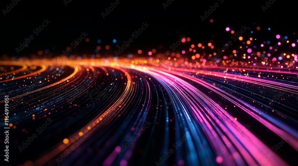 illustration of high speed with futuristic light trails illustration of high speed with futuristic light trails