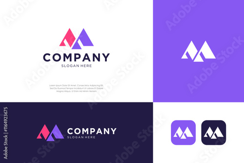 letter M logo design vector inspiration
