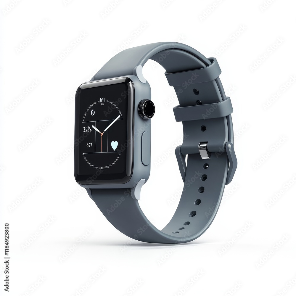 Modern Smartwatch with Fitness Tracker and Digital Display Design Modern Smartwatch with Fitness Tracker and Digital Display Design
