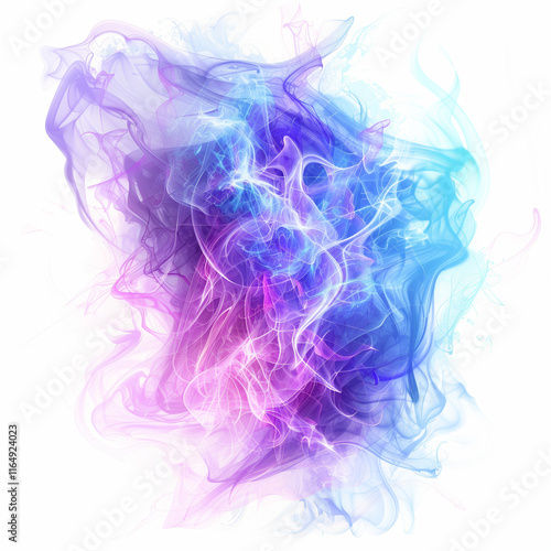 Ethereal Abstract Swirls of Purple, Pink, and Blue Lines with a Dreamy and Fluid Appearance Perfect for Backgrounds or Creative Designs