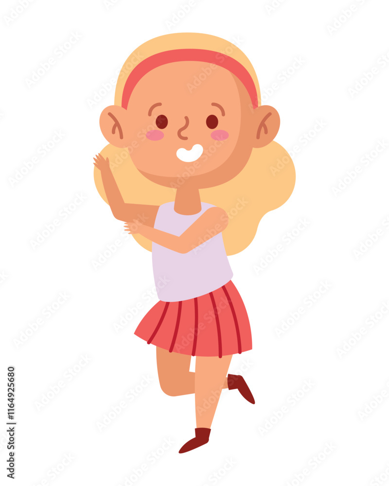 cartoon girl dancing cartoon girl dancing