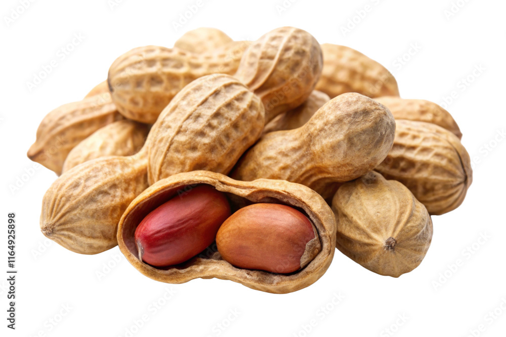 peanuts on white background peanuts on white background