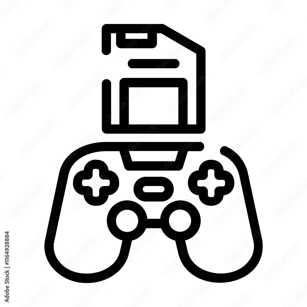 Obraz premium game save Line Icon