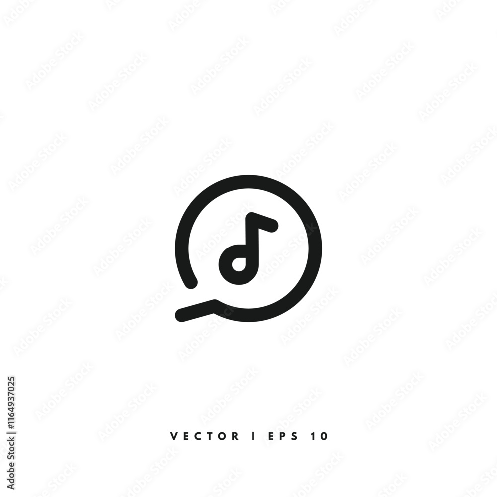 Music Icon. Editable Stroke Music Icon. Editable Stroke